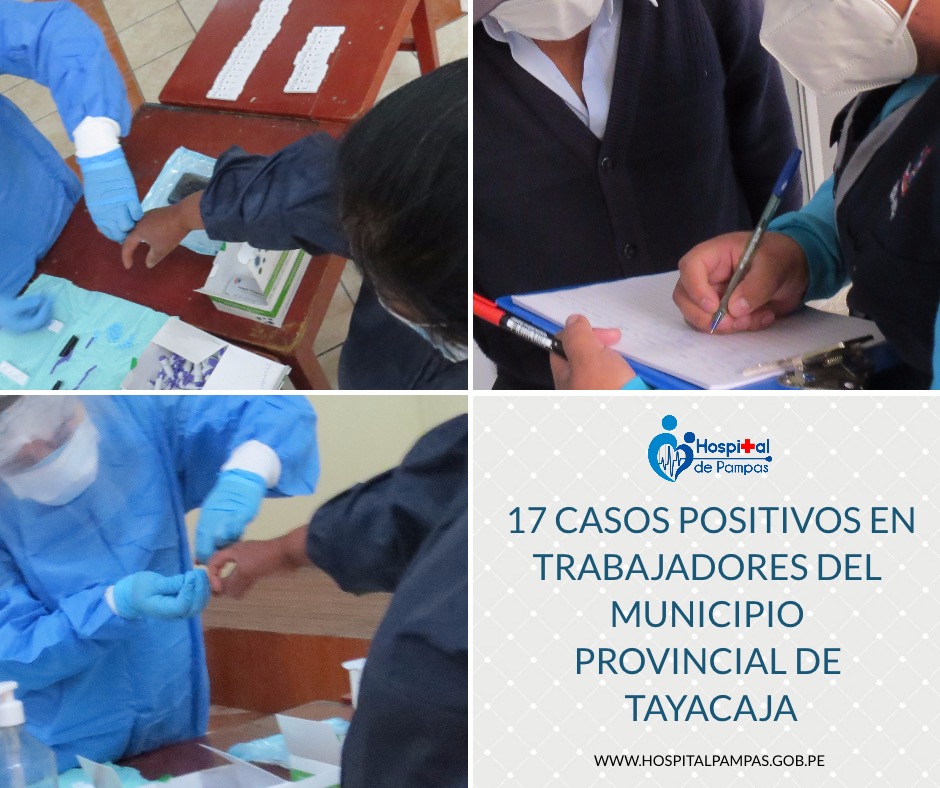 17 CASOS POSITIVOS EN TRABAJADORES DEL MUNICIPIO PROVINCIAL DE TAYACAJA