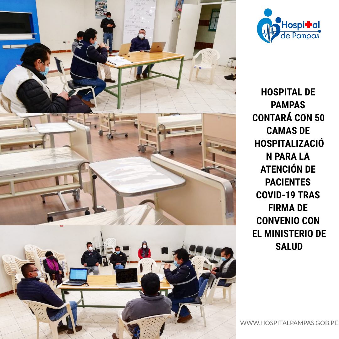 HOSPITAL DE PAMPAS CONTARÁ CON 50 CAMAS DE HOSPITALIZACIÓN PARA LA ATENCIÓN DE PACIENTES COVID-19 TRAS FIRMA DE CONVENIO CON EL MINISTERIO DE SALUD