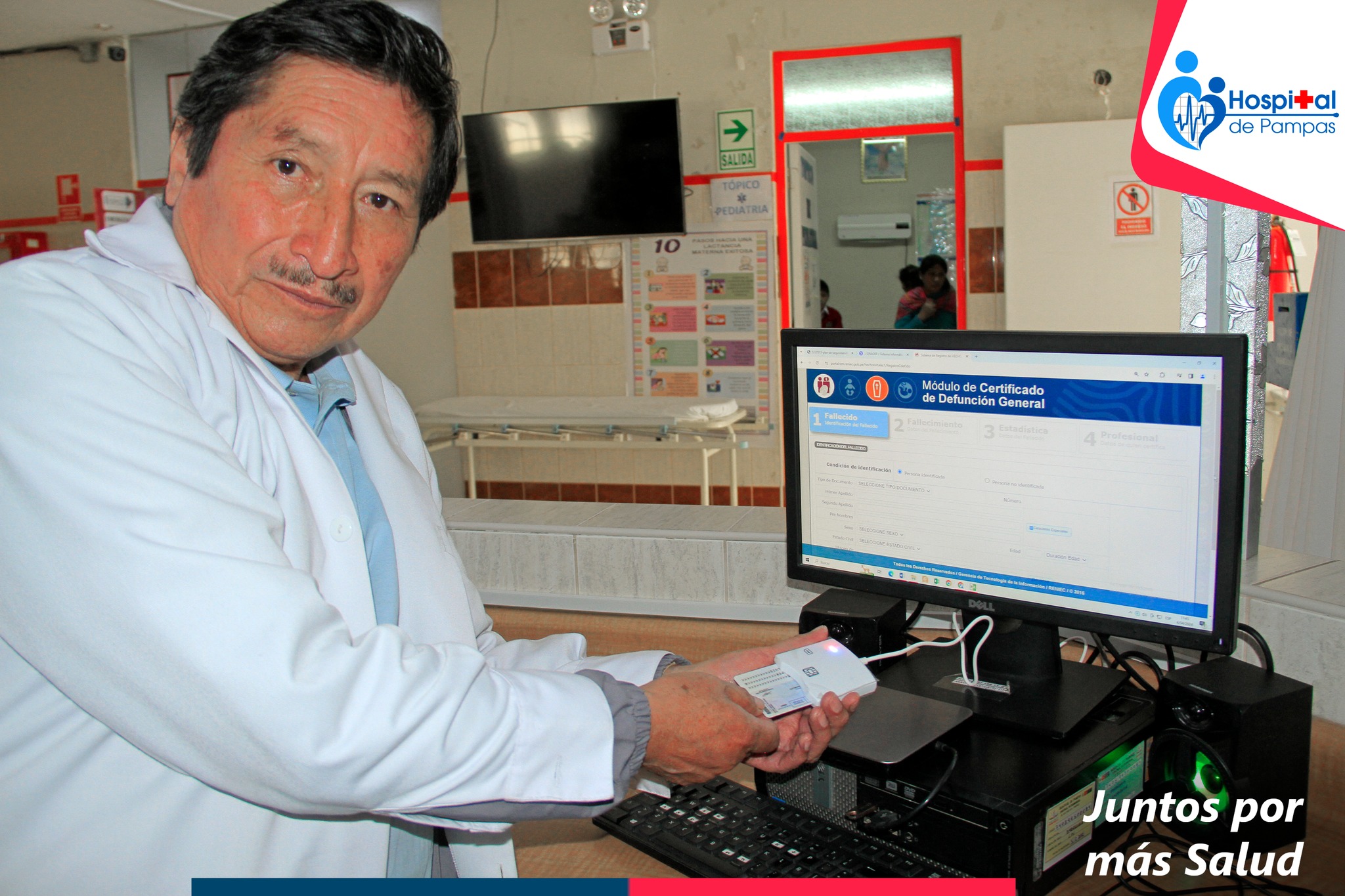 HOSPITAL DE PAMPAS ES EL SEGUNDO ESTABLECIMIENTO DE SALUD A NIVEL NACIONAL EN EMITIR CERTIFICADO DE DEFUNCIÓN EN LÍNEA CON FIRMA DIGITAL