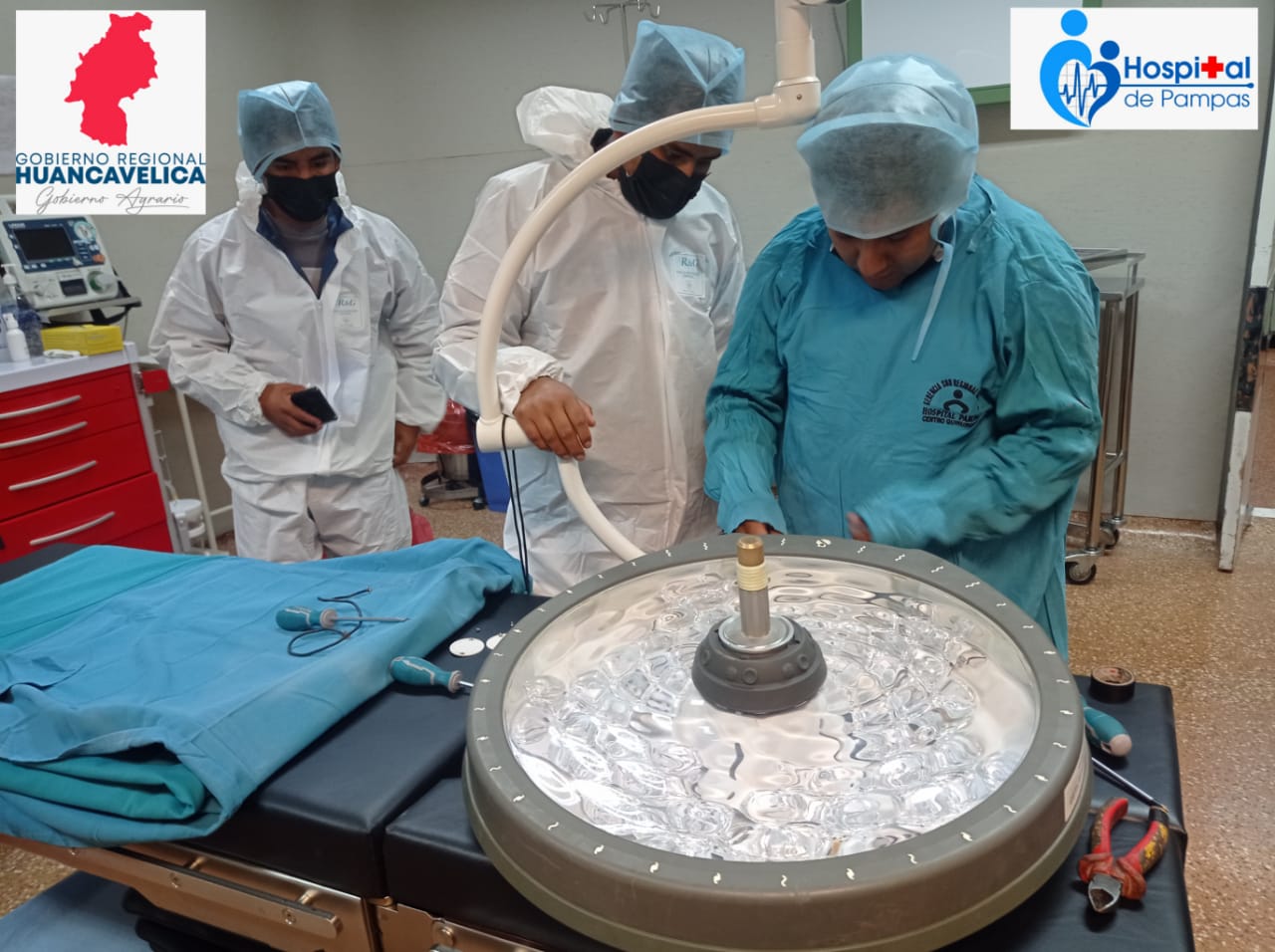 HOSPITAL DE PAMPAS REACTIVÓ LA LÁMPARA CIALITICA DEL CENTRO QUIRÚRGO