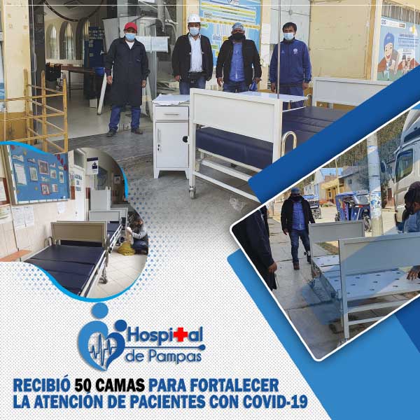 HOSPITAL DE PAMPAS RECIBIÓ 50 CAMAS PARA FORTALECER LA ATENCIÓN DE PACIENTES CON COVID-19