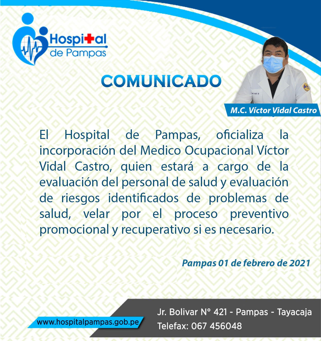 INCORPORACIÓN DE MEDICO OCUPACIONAL
