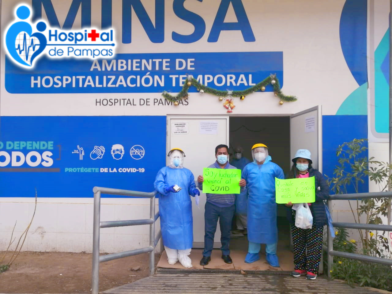 PACIENTES RECUPERADOS DE LA COVID-19 AGRADECEN AL PERSONAL DEL HOSPITAL DE PAMPAS POR LA CALIDAD DE SU ATENCIÓN